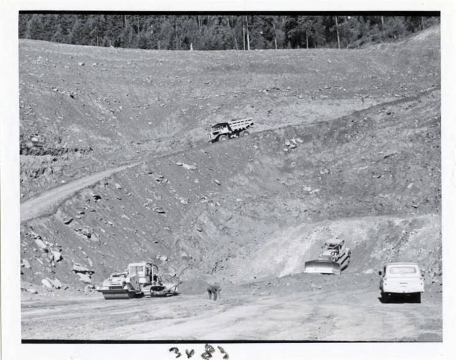 Photograph taken in 1965, shows the Coffer dam project.