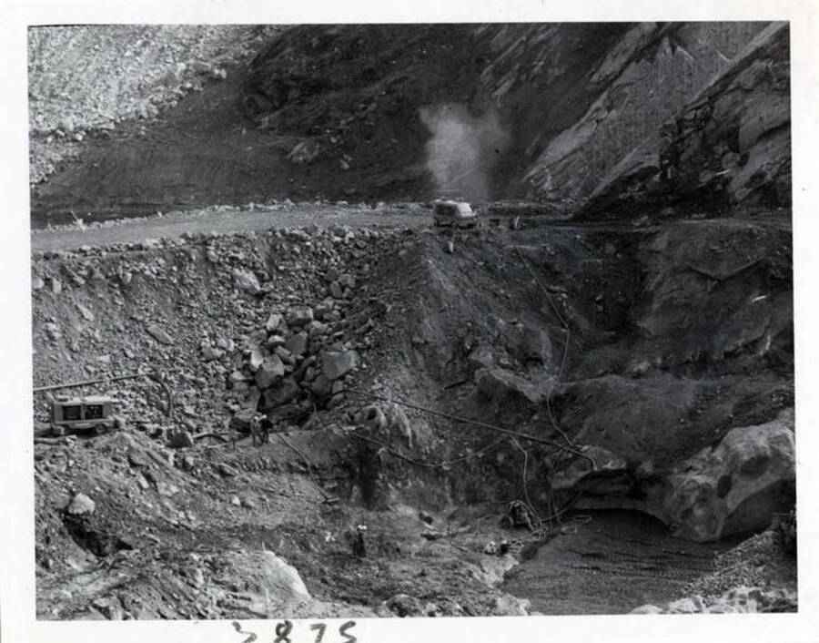 Photograph of the Coffer dam under construction.
