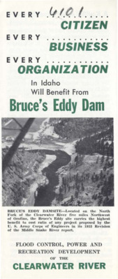 Brochure on How Bruce's Eddy Dam Benefits Idaho