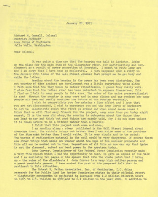 Letter to Richard M. Connell