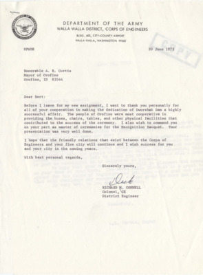 Correspondence between Richard Connell and Bert Curtis
