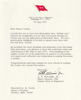 Letter from A.P. Rollins Jr.