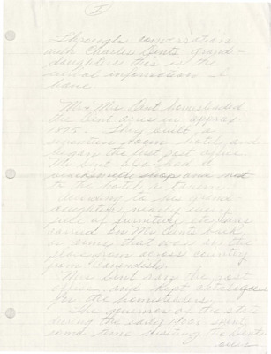Notes on history of Dent area