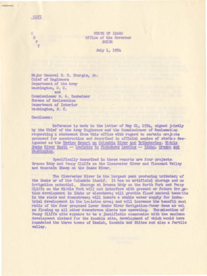 Letter from Len Jordan