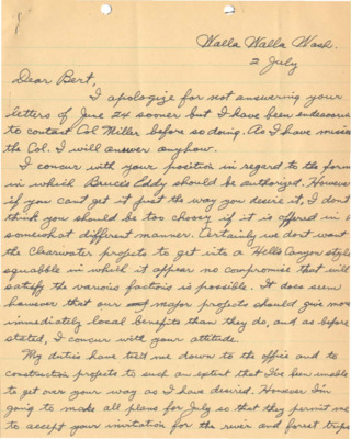Letter from Oliver A. Lewis