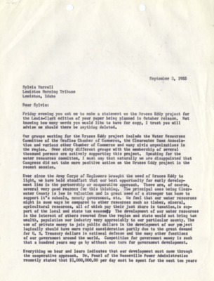 Letter to Sylvia Harrell
