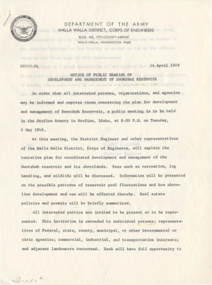 Notice of public hearing