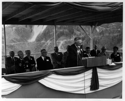 Lt. Gov. Drevlow speaks for the state at the ground-breaking program.