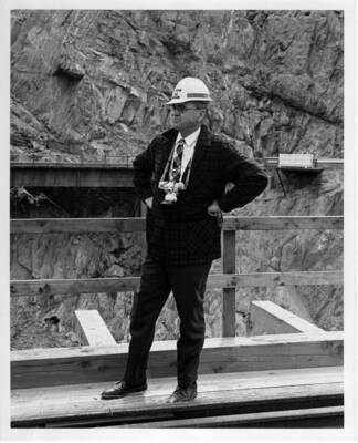 Dworshak Dam Project 60 (A.B. Curtis at first concrete pour)