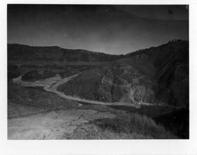 Shows start of the diversion tunnel