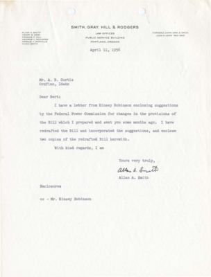 Response to Bert Curtis's revisions on the Bruces Eddy Bill