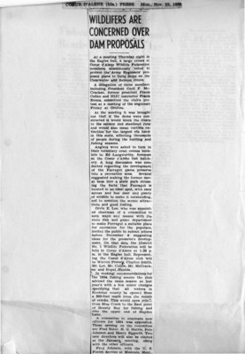 Argument that there should be no dam due to wildlife