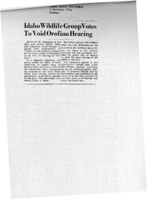 Wildlife group votes to void Orofino hearing