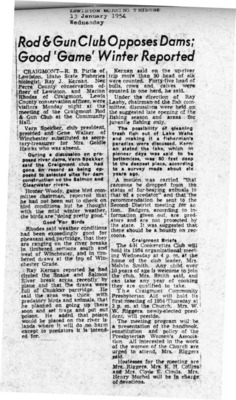 Lewis County conservation officer were visitors Monday night at the meeting of the Craigmont Rod and Gun Club at the Community Hall