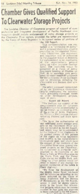 Chamber gives qualified support to Clearwater storage projects