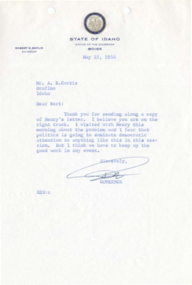 Letter from the Governor
