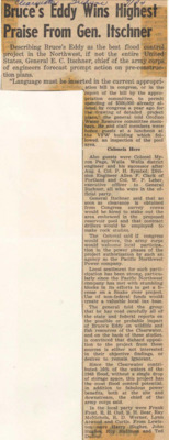 Describing Bruce's Eddy as the best flood control project in the Northwest.