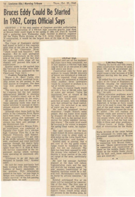 Congress provides authorization and funds for the Bruce's Eddy.