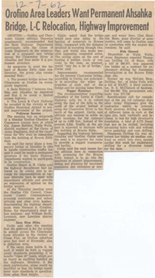 State Highway Department participate with the Corps of Army Engineers in the construction proposed new bridge.