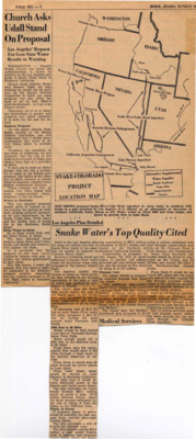 Plan for using 2.4 milling acre-feet of Snake River water is the assertion its quality is superior to Colorado River