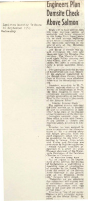 Boats are taking people up the Snake River from Lewiston on Field surveys beginning at the mouth of the Salmon River