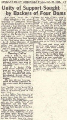 Delegates of the Orofino Chamber of Commerce attended a joint meeting of the roads and highways and waterways