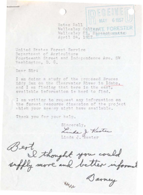 Bruces Eddy information request