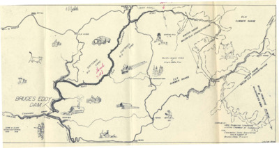 These are clippings and a map, that are listed in the photo series