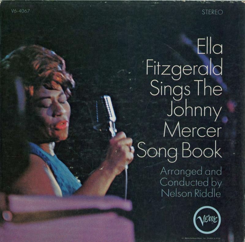 Record cover of "Ella Fitzgerald Sings the Johnny Mercer Song Book."