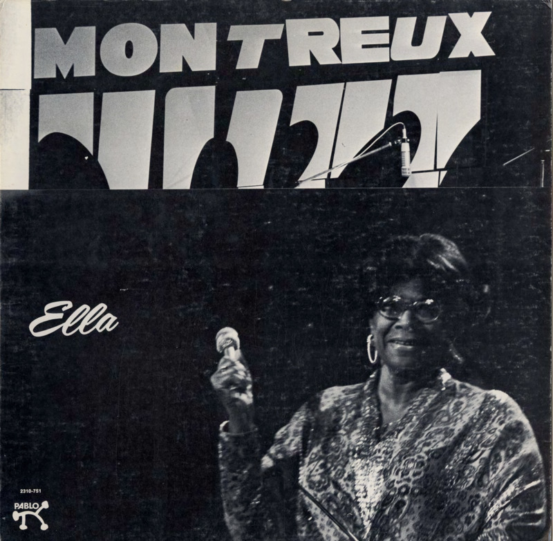 Record cover of "Ella Fitzgerald at the Montreux Jazz Festival" from 1975.
