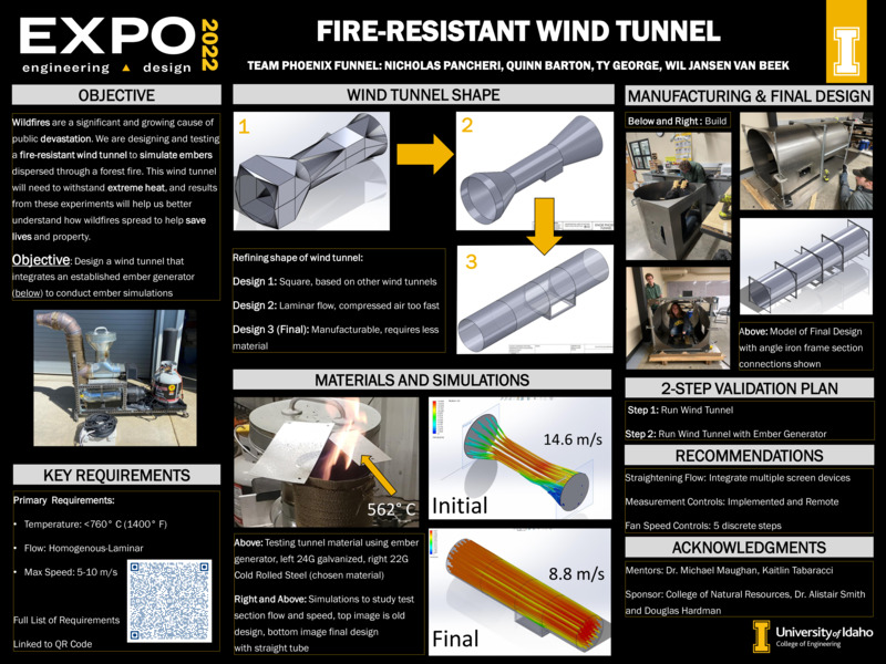 Digital poster with text blocks and images of a cylindrical device.