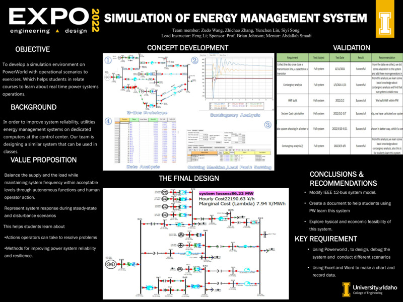 Digital poster with text blocks and engineering schematics.
