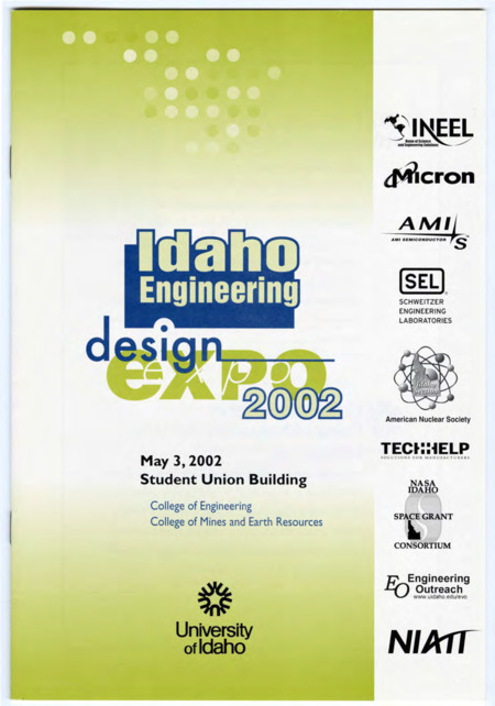 Cover page of a booklet with green and blue text.