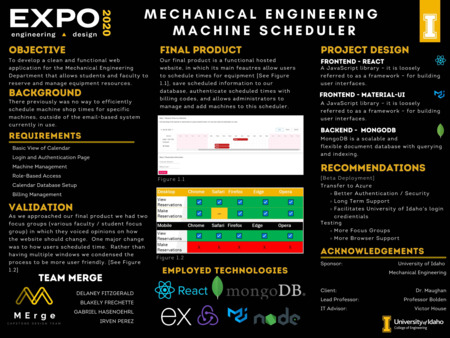 Digital poster with text blocks and colorful graphs.