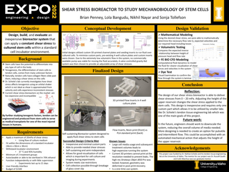 Digital poster with text blocks, engineering schematics, and photographs of various laboratory equipment.