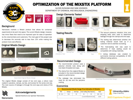 Digital poster with text blocks and images various plastic tubes.