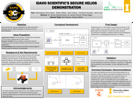Digital poster with text blocks and engineering schematics.