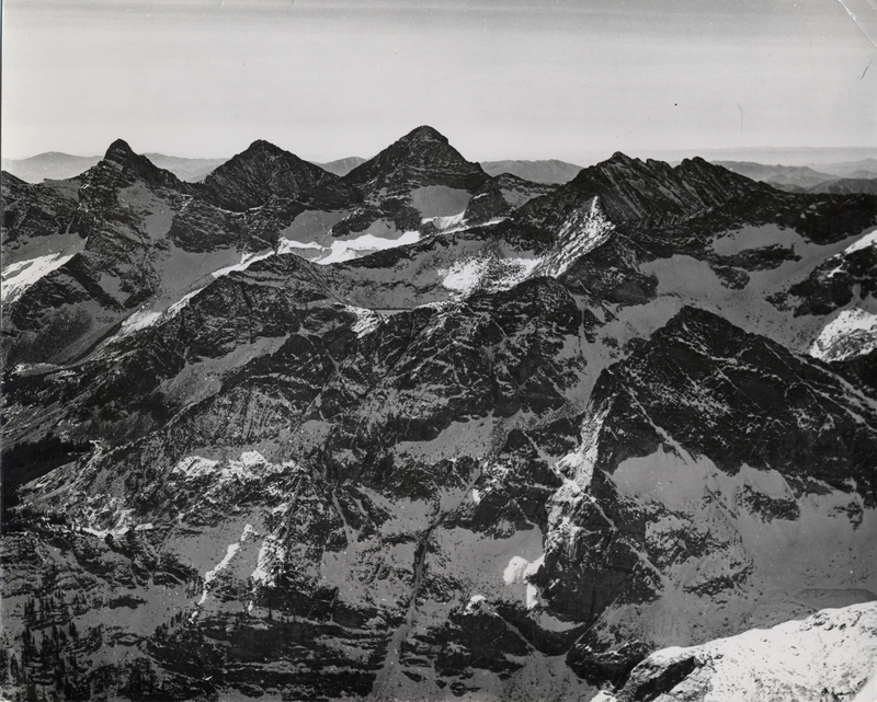 Snow laden Hyndman Peak, a part of the Pioneer Mountains.