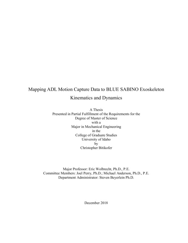 masters, M.Engr., Mechanical Engineering -- University of Idaho - College of Graduate Studies, 2018-12