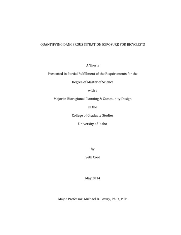 masters, M.S., Bioregional Planning -- University of Idaho - College of Graduate Studies, 2014