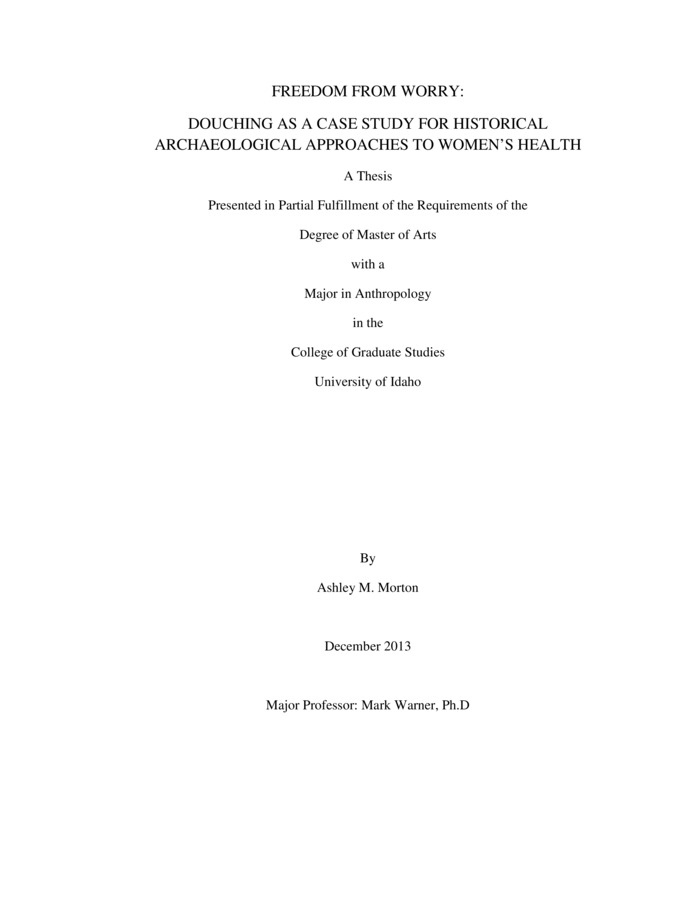 Thesis (M.A., Anthropology)--University of Idaho, December 2013