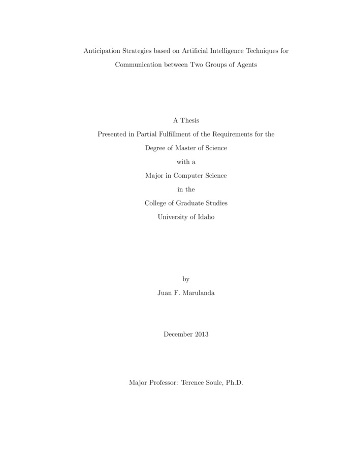 Thesis (M.S., Computer Science)--University of Idaho, December 2013