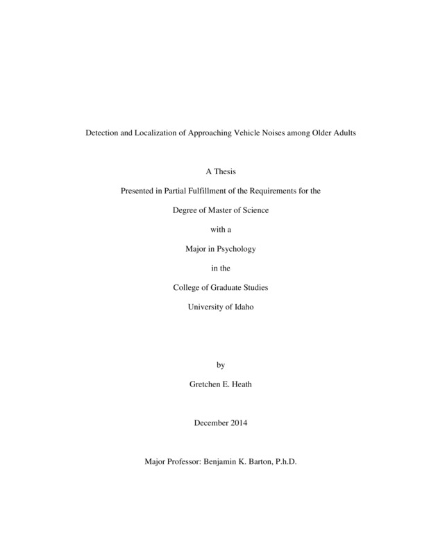 masters, M.S., Psychology -- University of Idaho - College of Graduate Studies, 2014