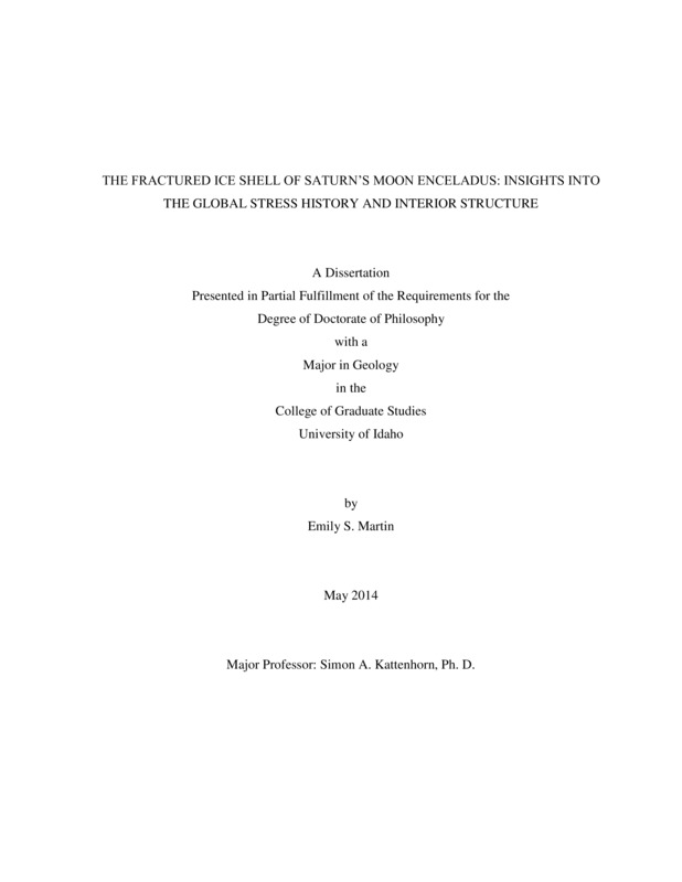 doctoral, Ph.D., Geology -- University of Idaho - College of Graduate Studies, 2014