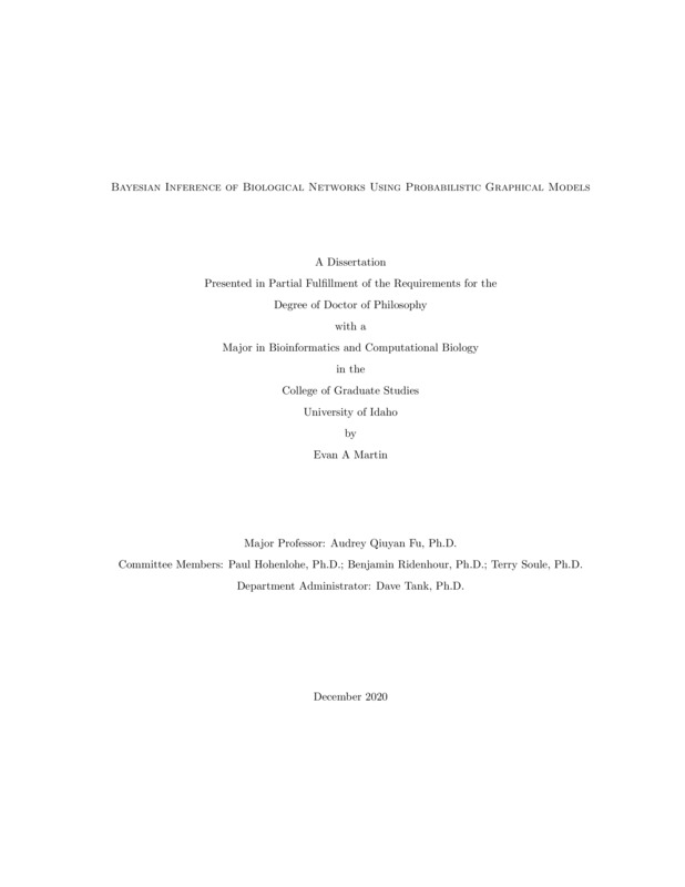 doctoral, Ph.D., Bioinformatics & Computational Biology -- University of Idaho - College of Graduate Studies, 2020-12