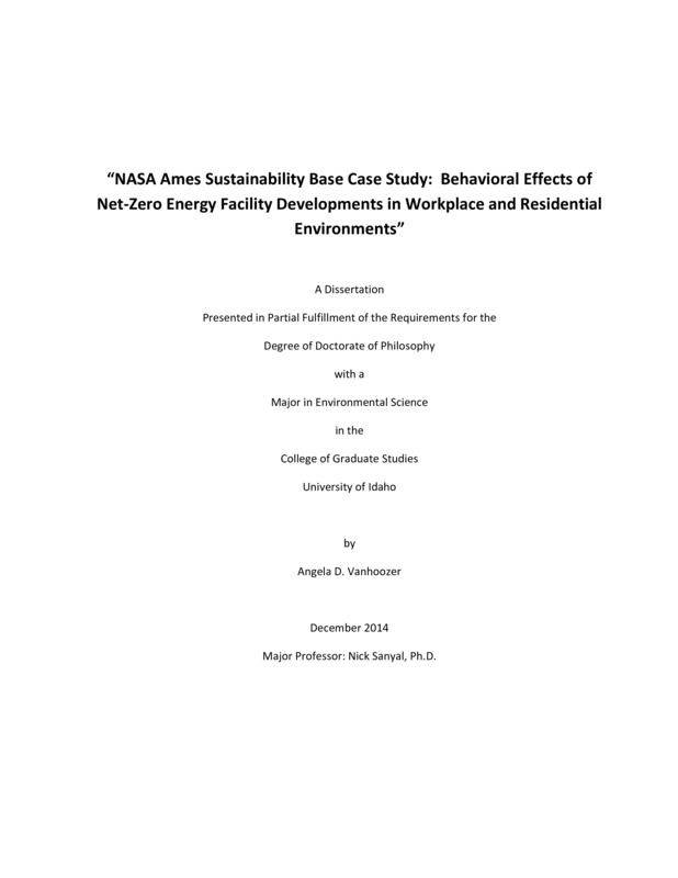 doctoral, Ph.D., Environmental Science -- University of Idaho - College of Graduate Studies, 2014