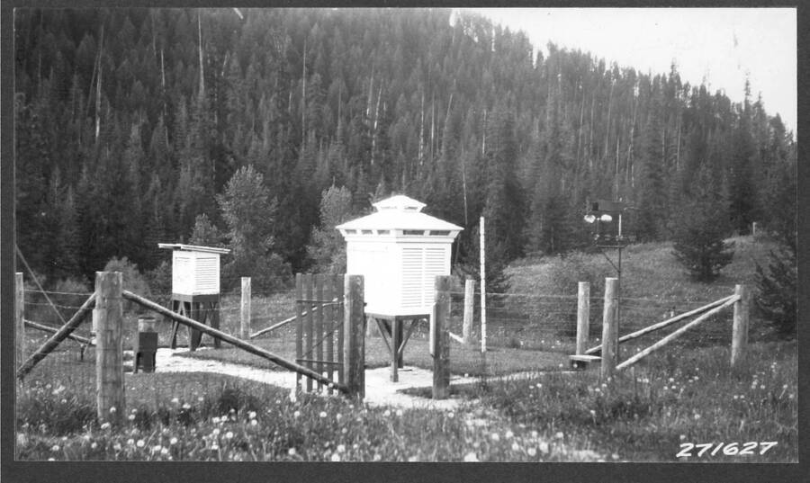 Weather Station at Priest River, looking south, Spring 1932.