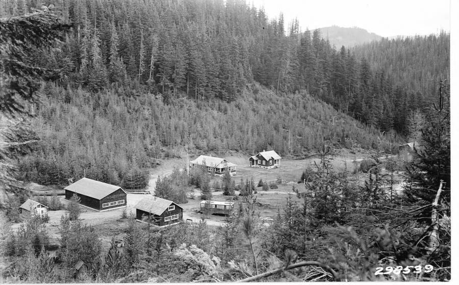 The first buildings take shape at Deception Creek Experimental Forest.