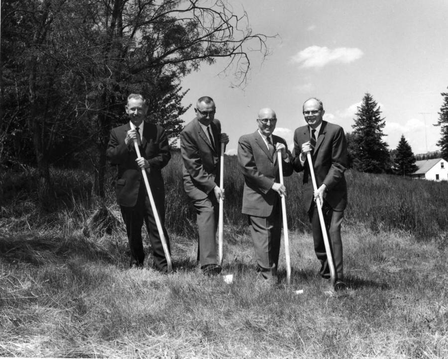 Groundbreaking, far right is Reed Bailey, INT Station Director.