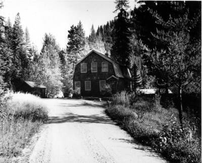 Present bunkhouse; Conference building built in 1998 is attached to this side.